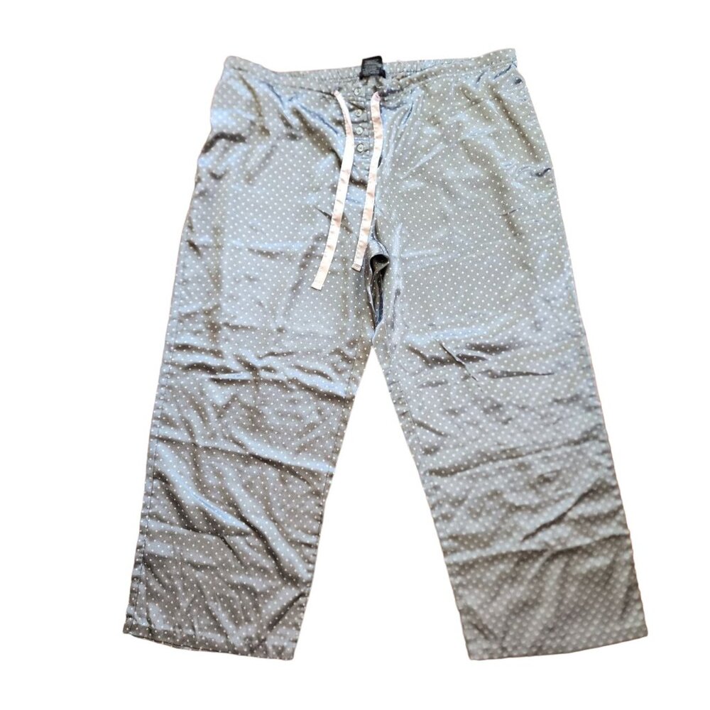 Simon Chang Pajama Pants Women's Size XL Gray Geometric Pattern